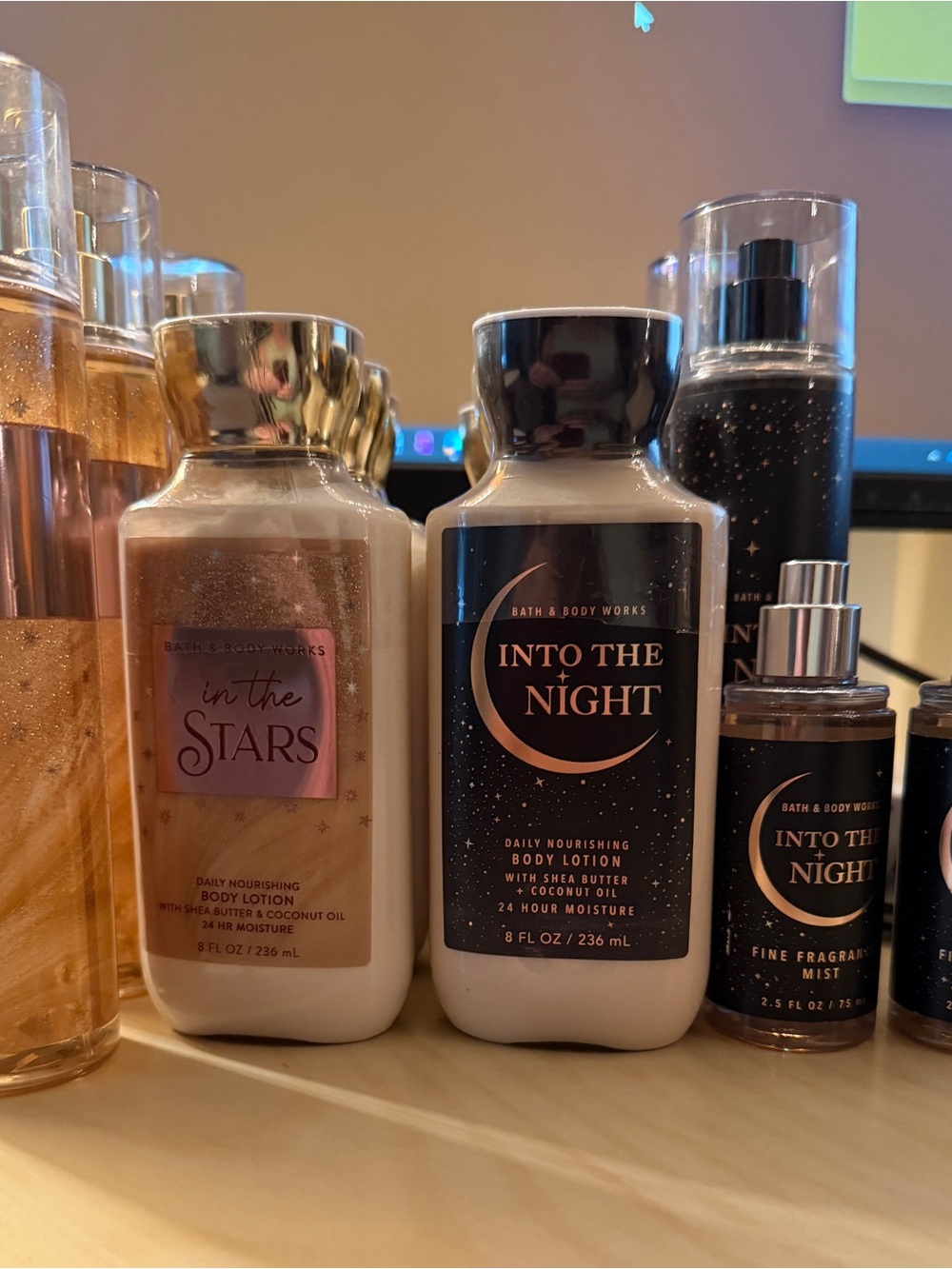 Bulk Bath & Body Works Into The Night & In The Stars Lotion Duo — Black, Gold